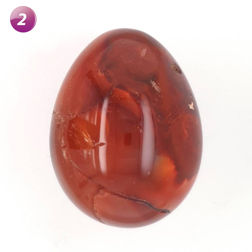 Carnelian Crystal Egg - Polished Stone for Metaphysical Healing Chakra Stone Crystal Therapy