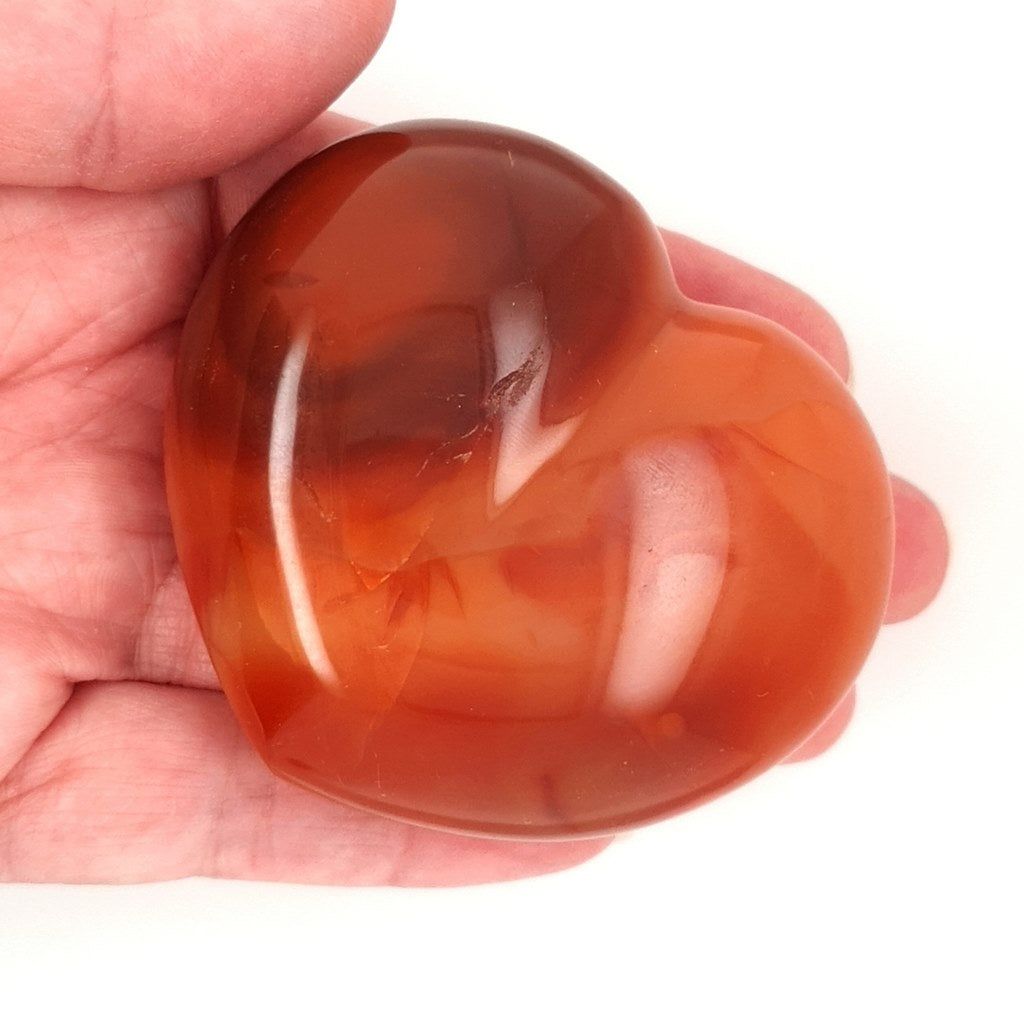 Carnelian Crystal Heart - Gemstone for Anxiety and a Great Energy Healing Crystal