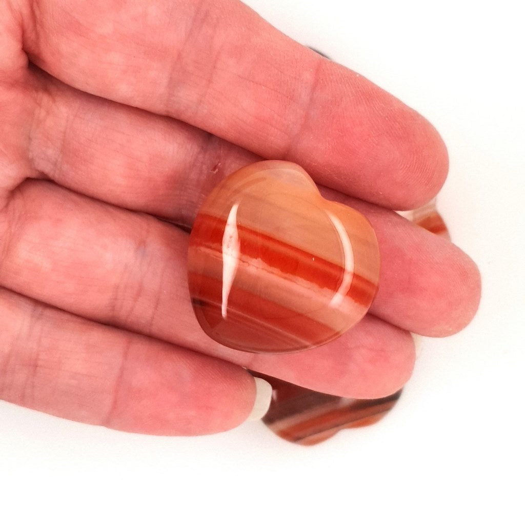 carnelian small hearts