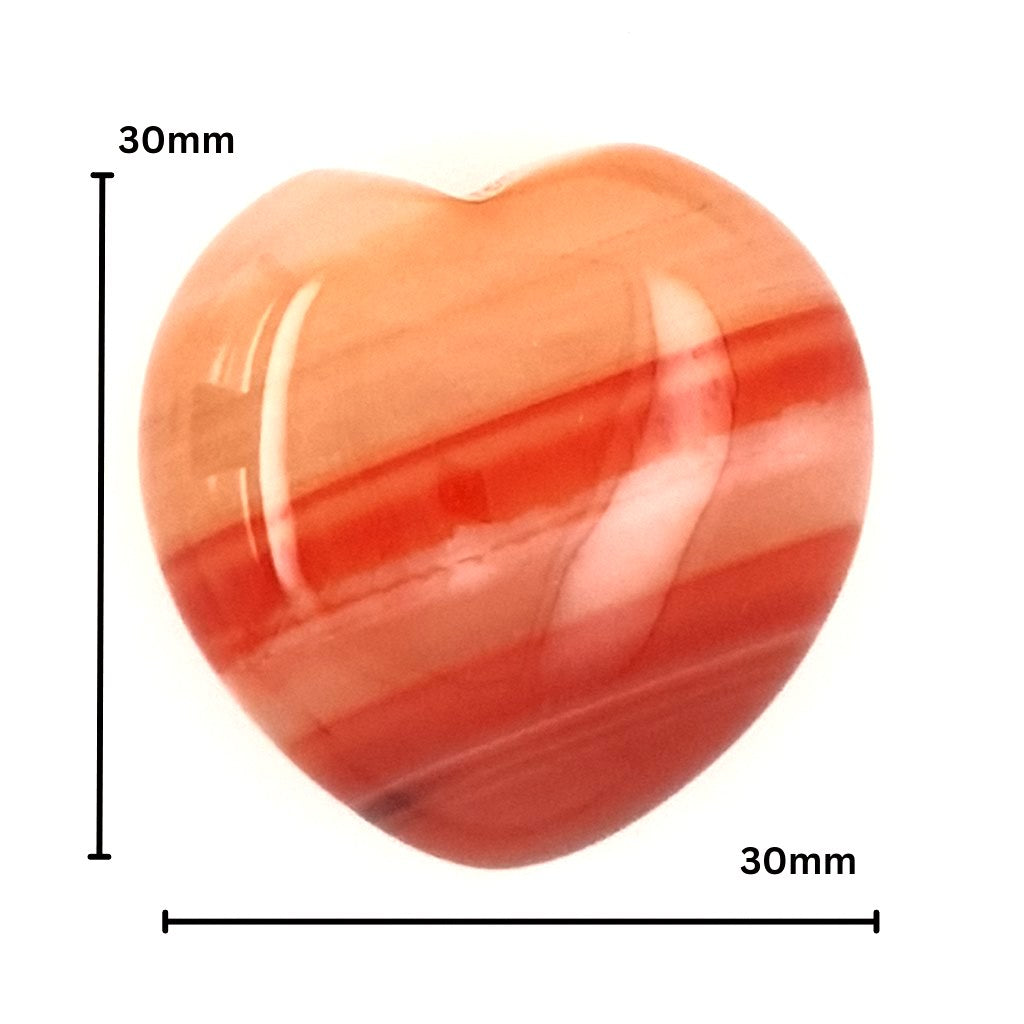 carnelian small hearts