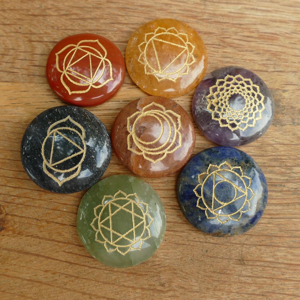 7 chakra healing stone set