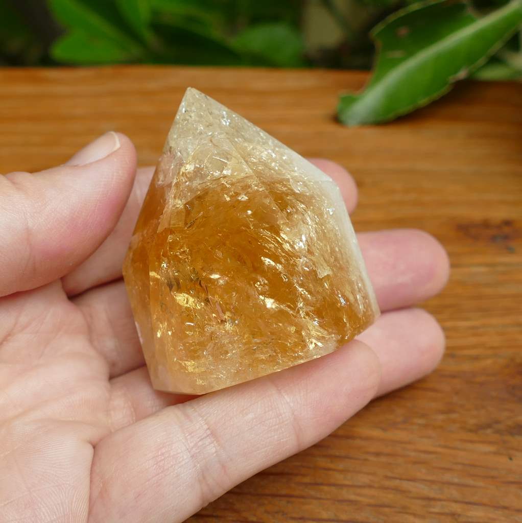 citrine baked polished point