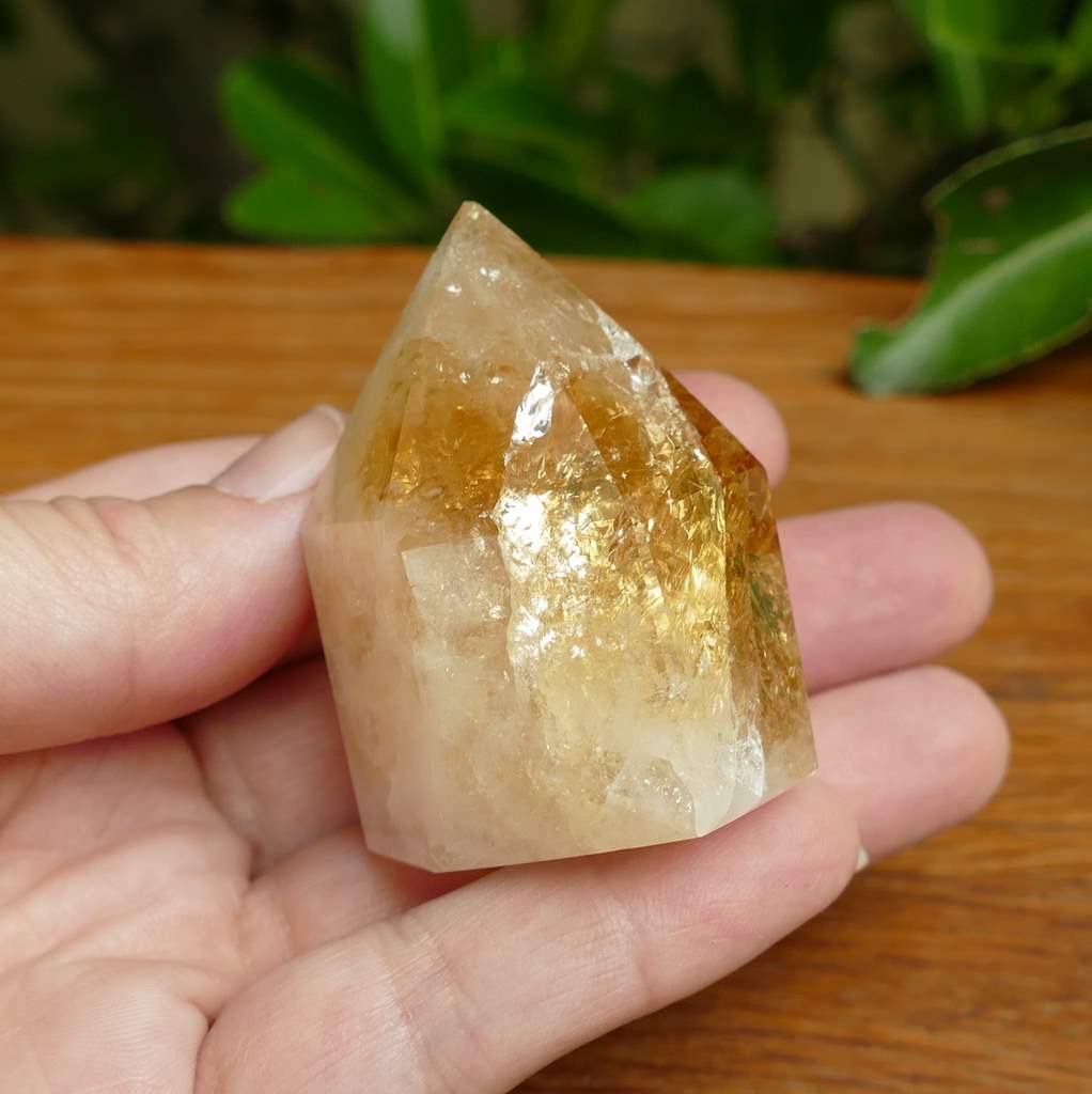 citrine baked polished point