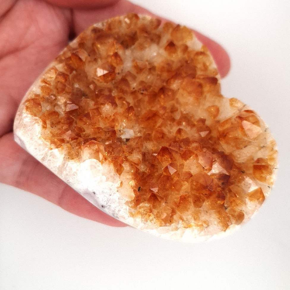 citrine cluster heart