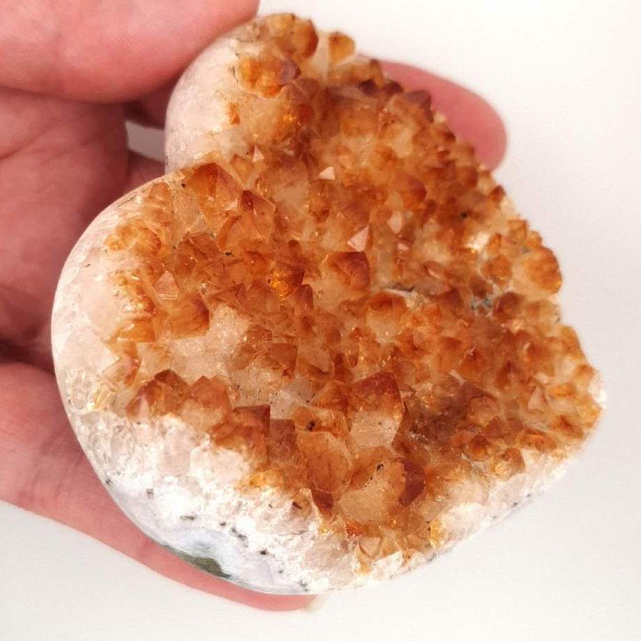 citrine cluster heart