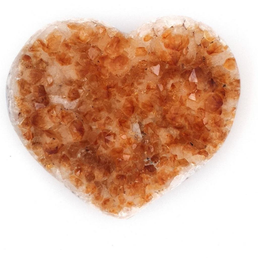 citrine cluster heart