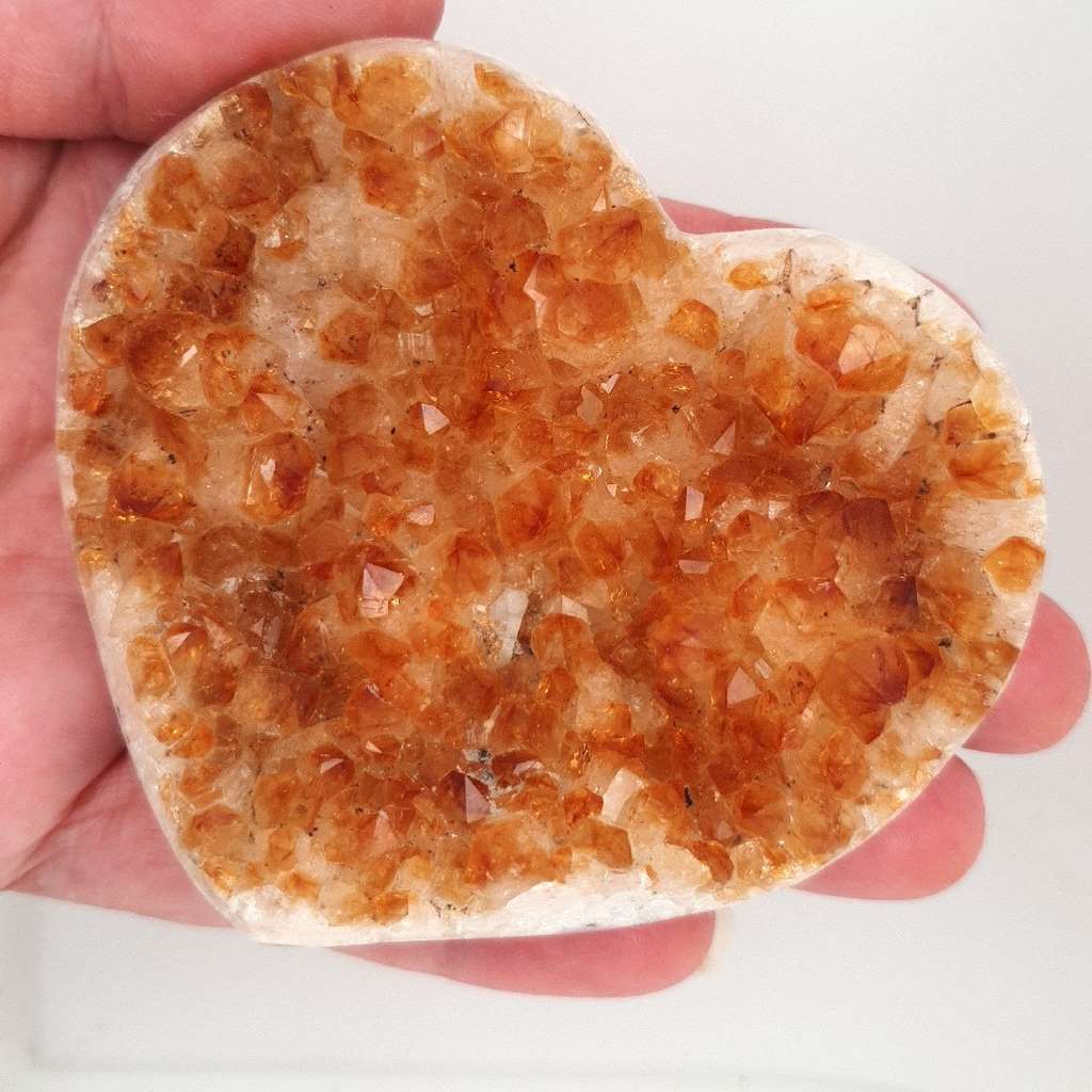 citrine cluster heart