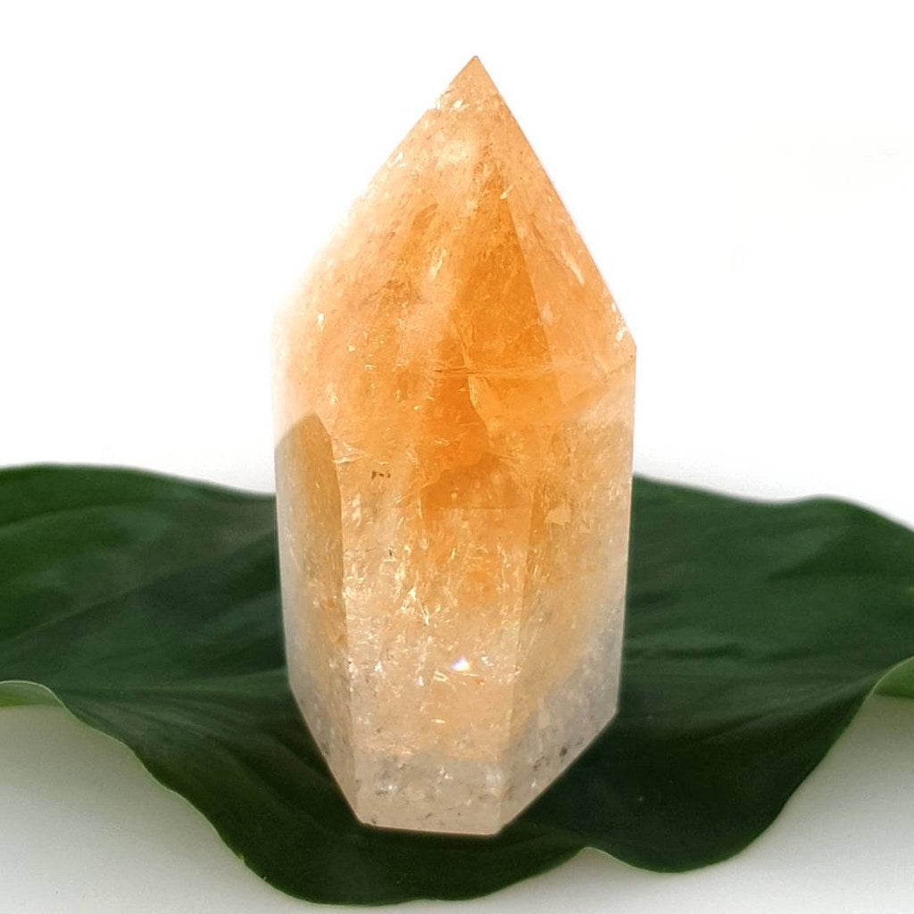 Citrine Polished Point Heat Treated - 112grams