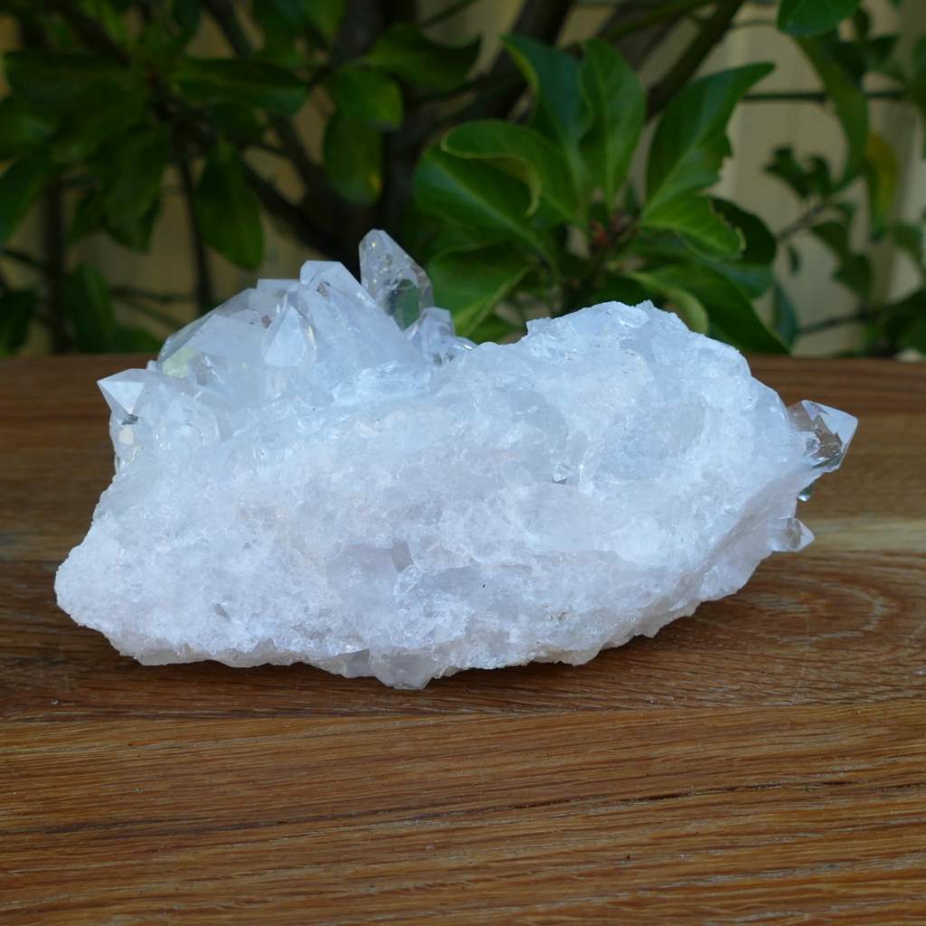 clear quartz crystal cluster