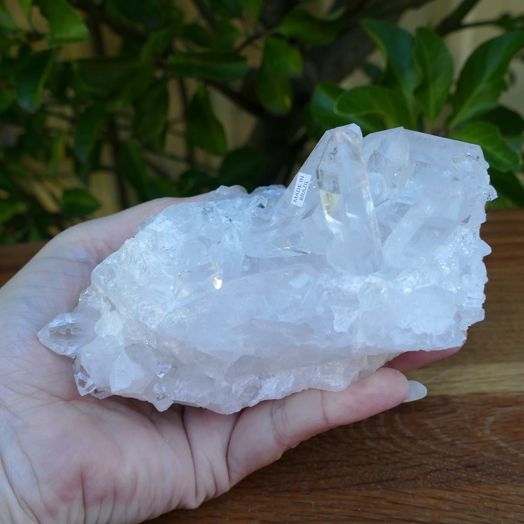 clear quartz crystal cluster