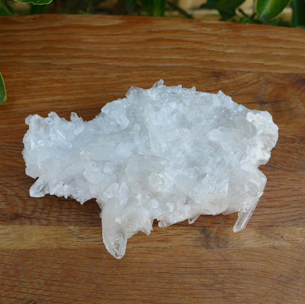 clear quartz crystal cluster