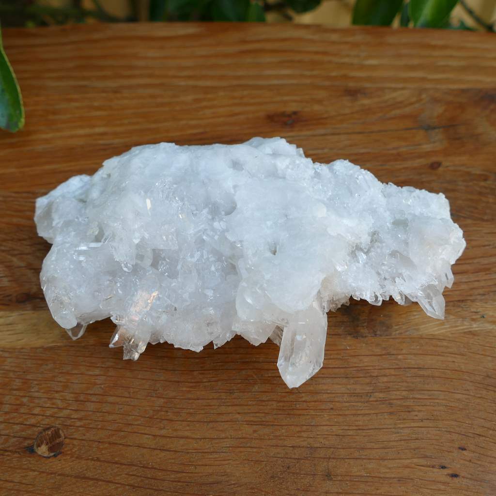 clear quartz crystal cluster