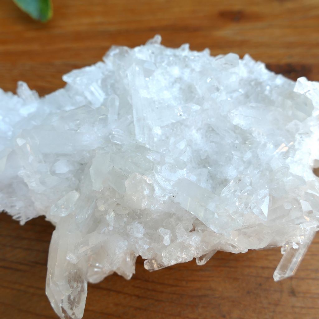 clear quartz crystal cluster