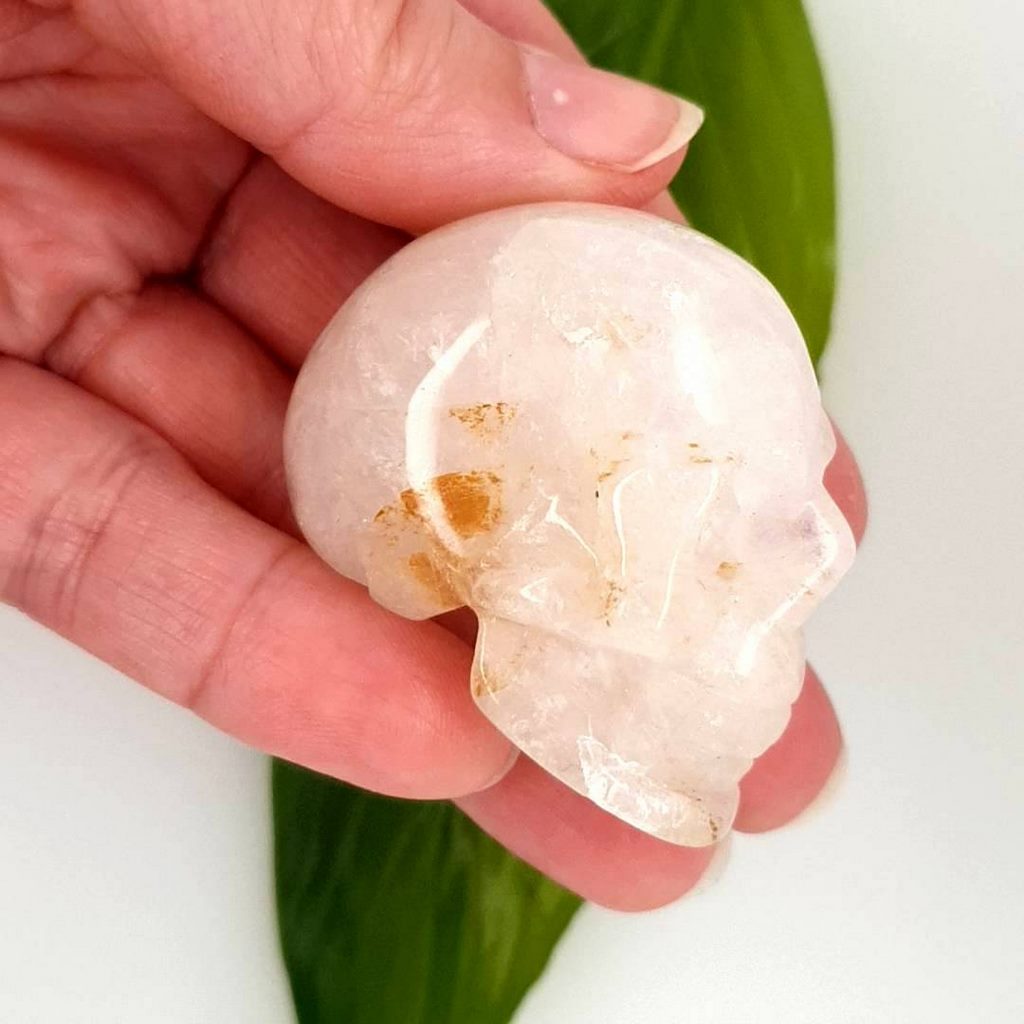 clear quartz crystal skull