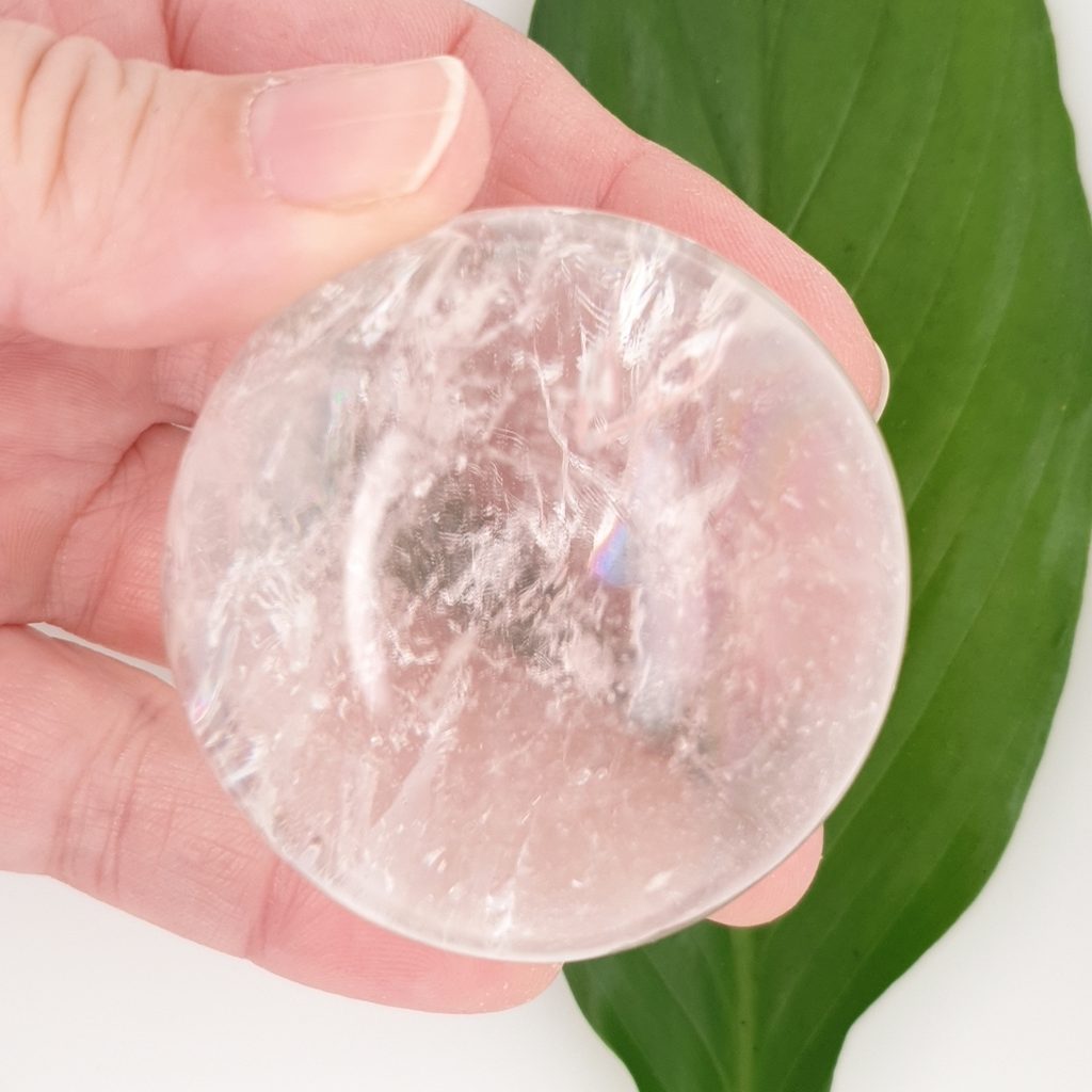 clear quartz crystal sphere