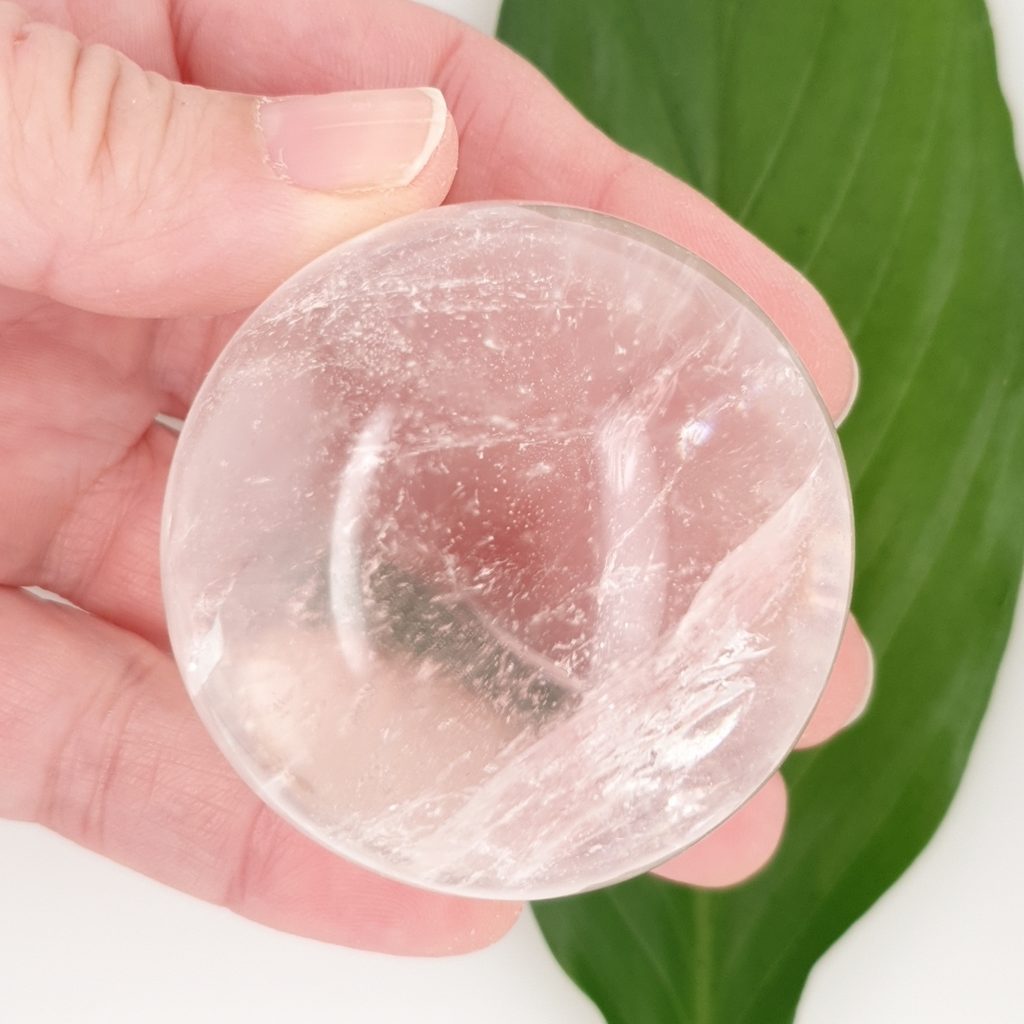 clear quartz crystal sphere