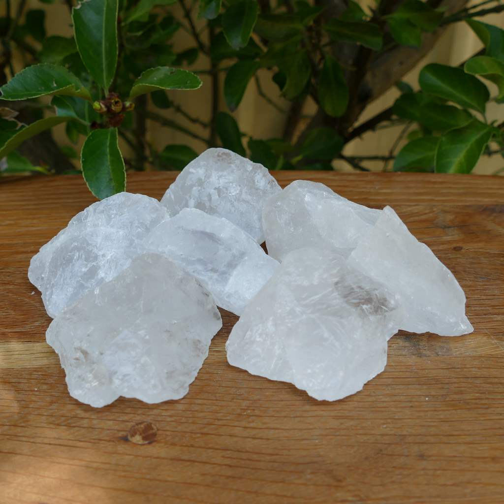 clear quartz natural chunks