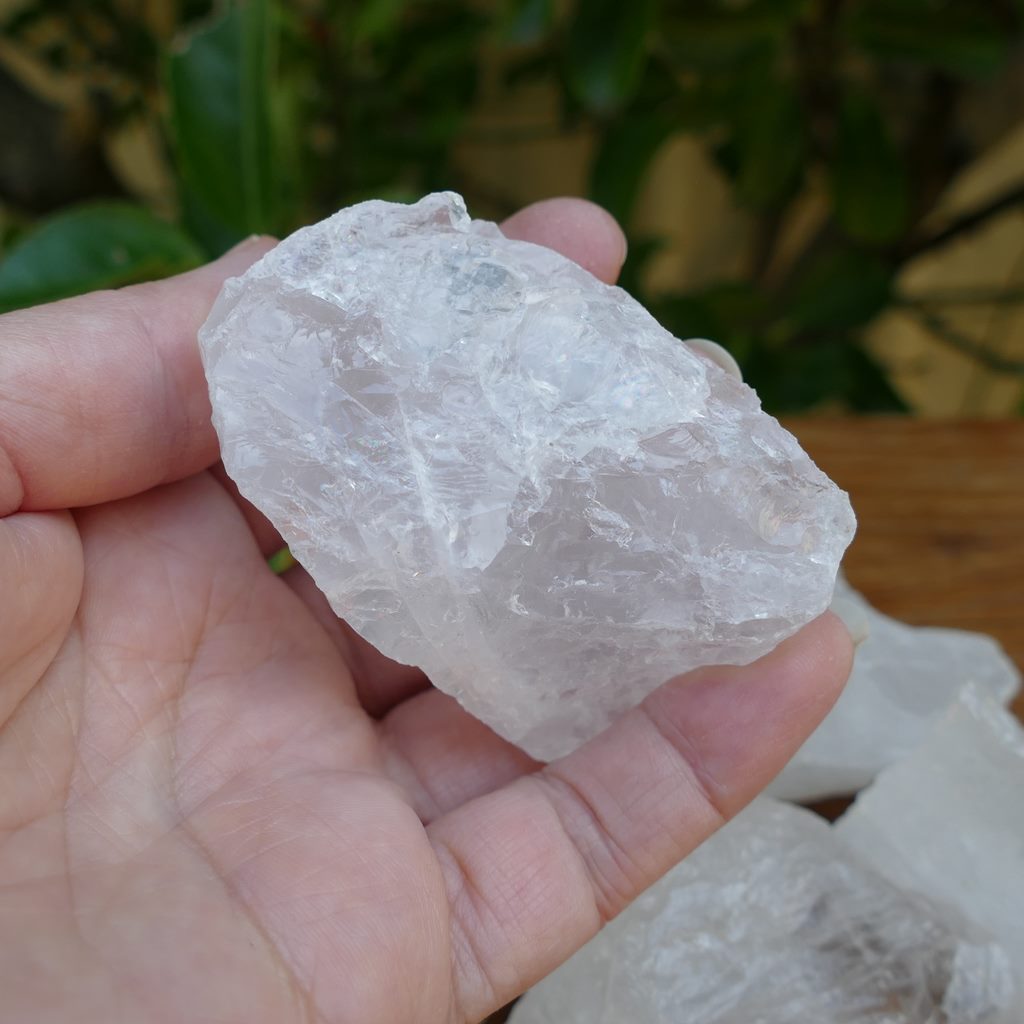 clear quartz natural chunks