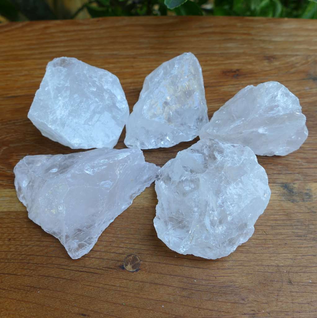 clear quartz natural chunks