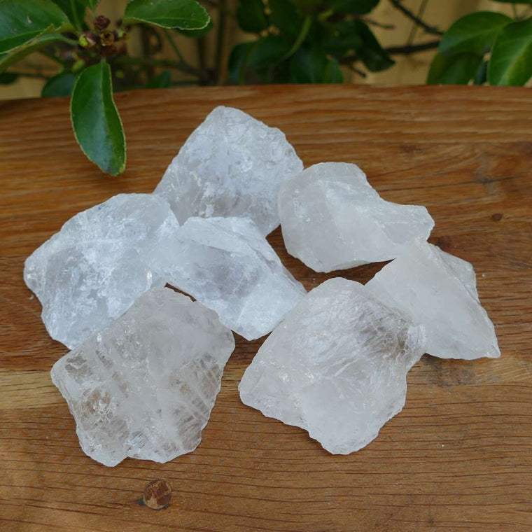 clear quartz natural chunks