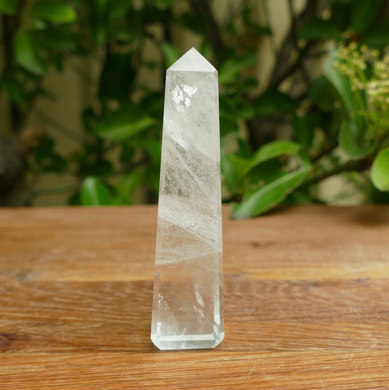 clear quartz obelisk