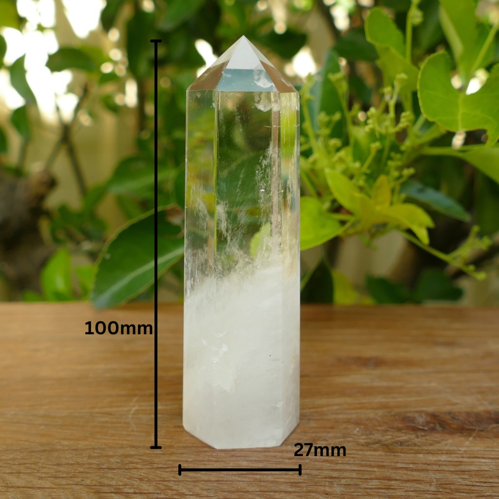 clear quartz crystal point