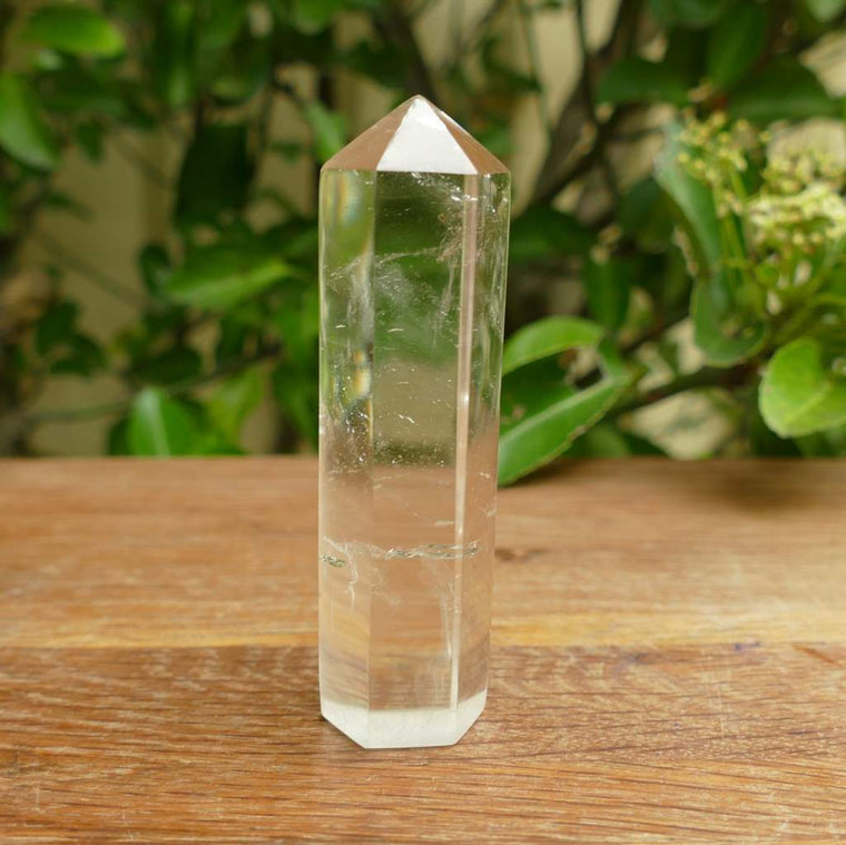 clear quartz polished point