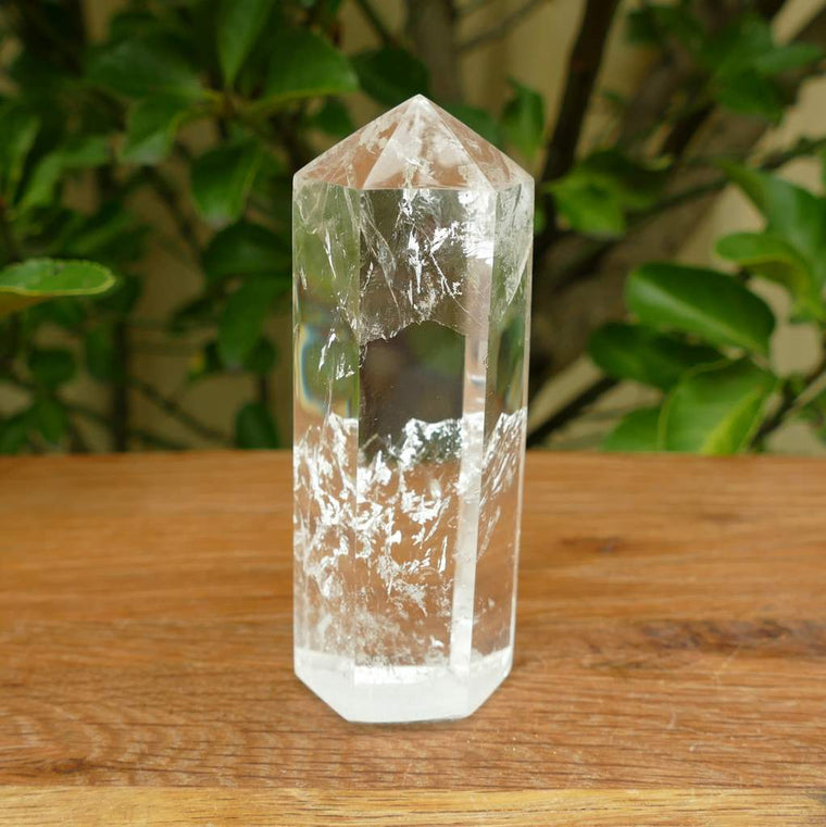 clear quartz polished point