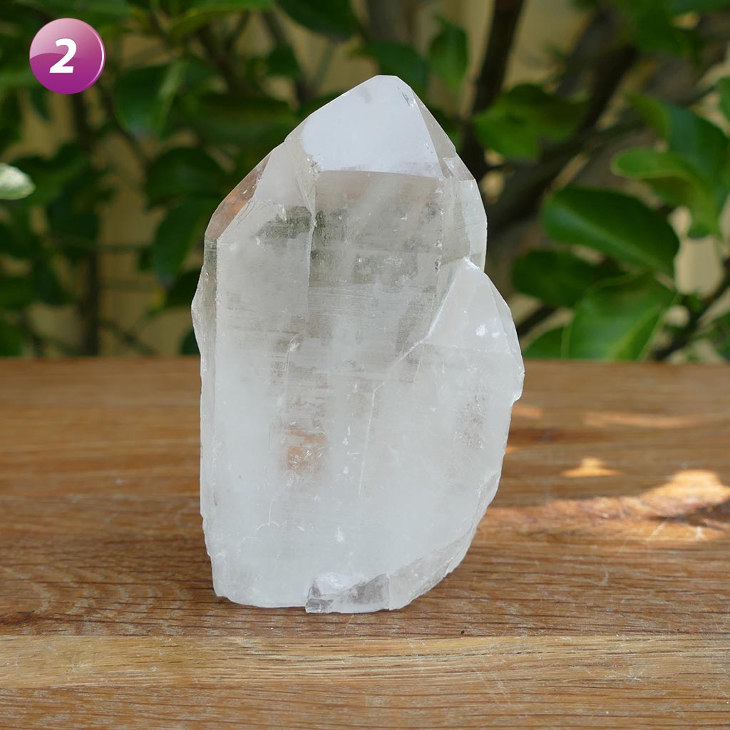 Clear Quartz Semi Polished Crystal Point