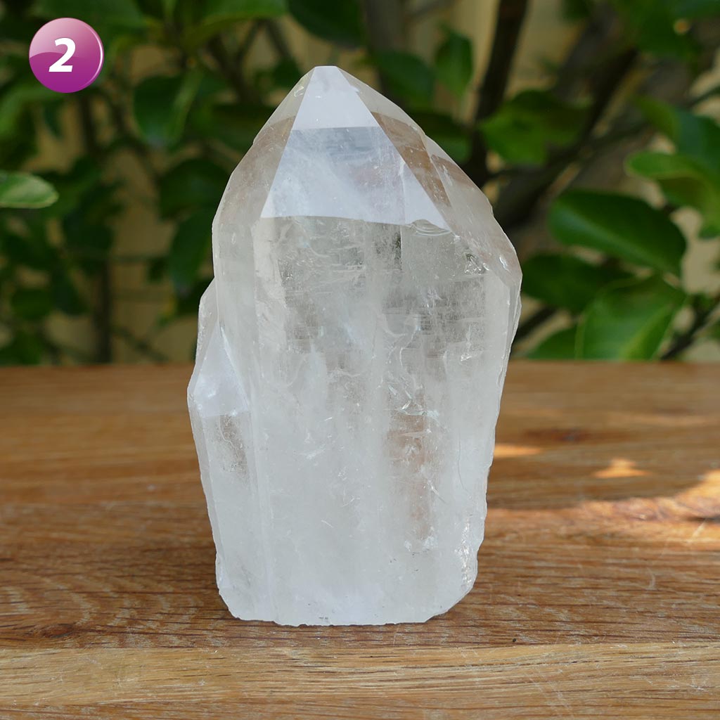 Clear Quartz Semi Polished Crystal Point