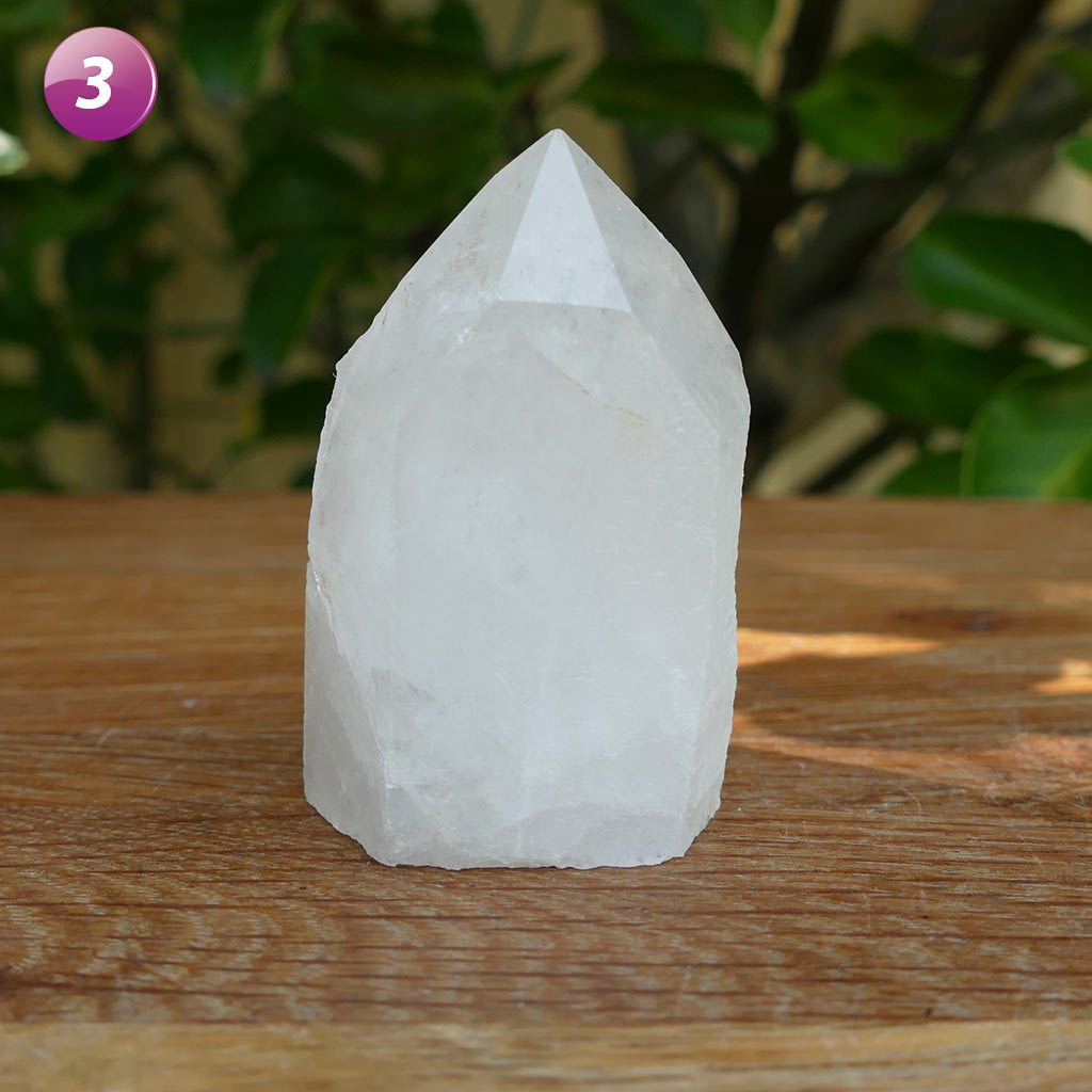 Clear Quartz Semi Polished Crystal Point