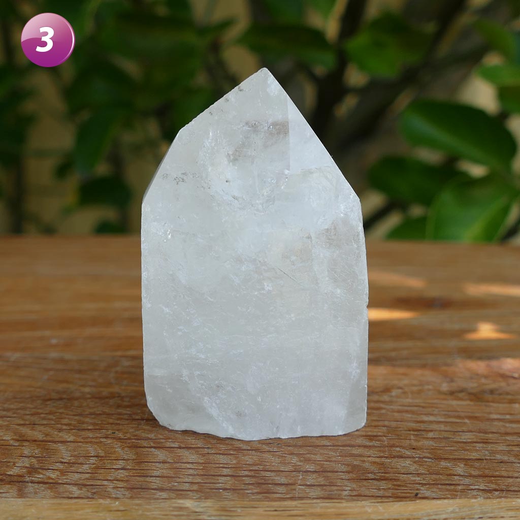 Clear Quartz Semi Polished Crystal Point