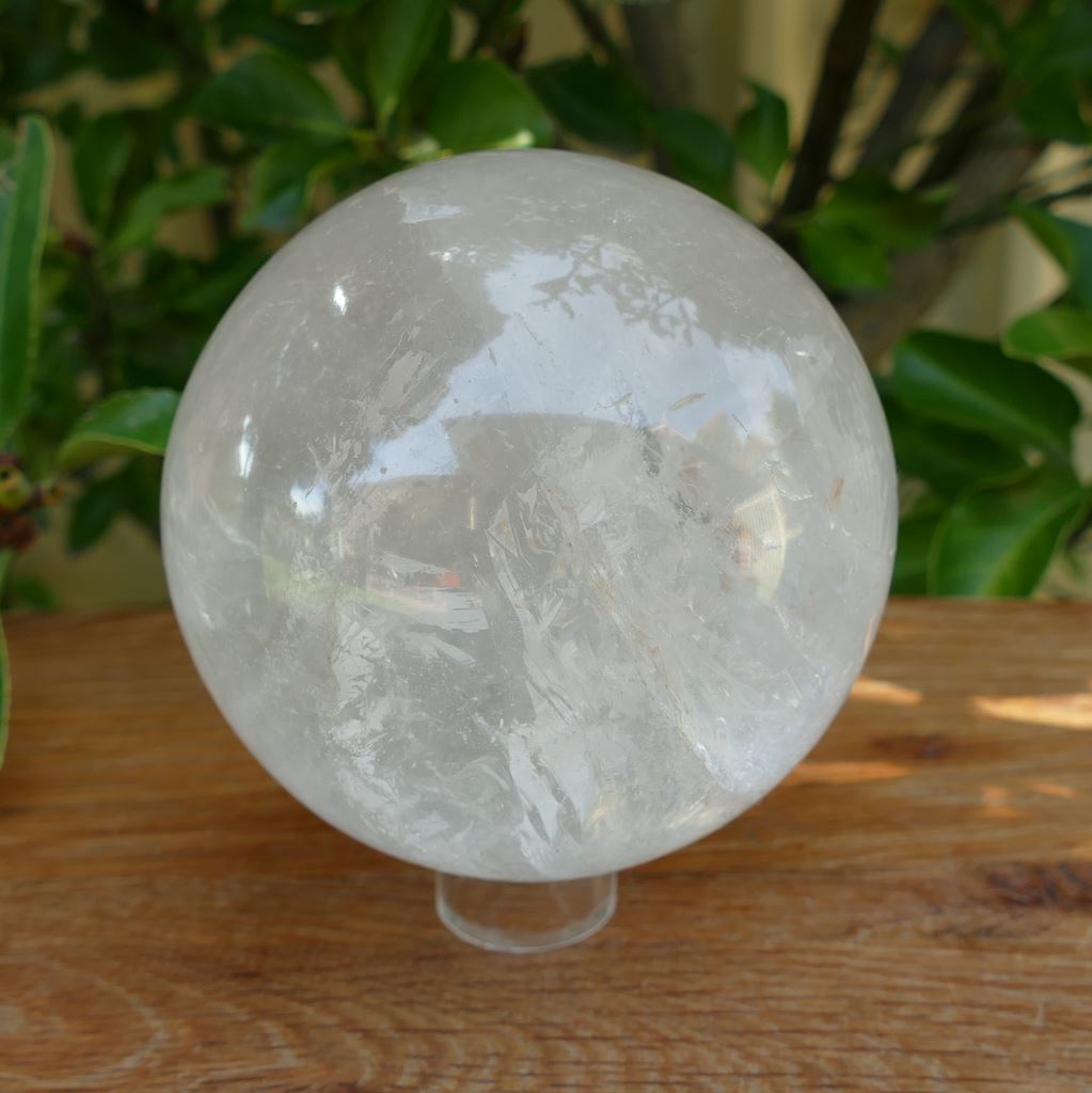 large clear quartz crystal sphere