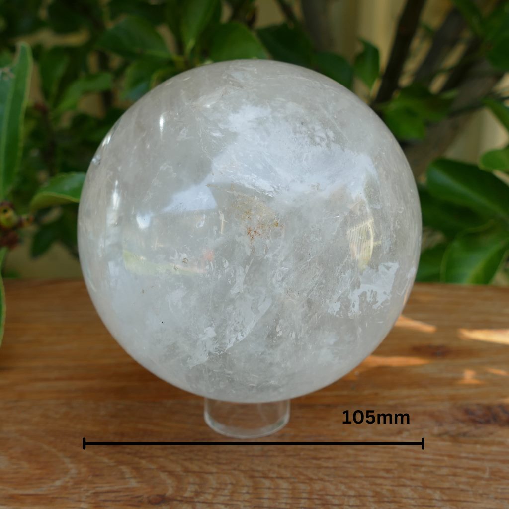 large clear quartz crystal sphere