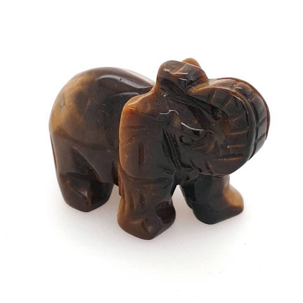 crystal carved elephant tigers eye