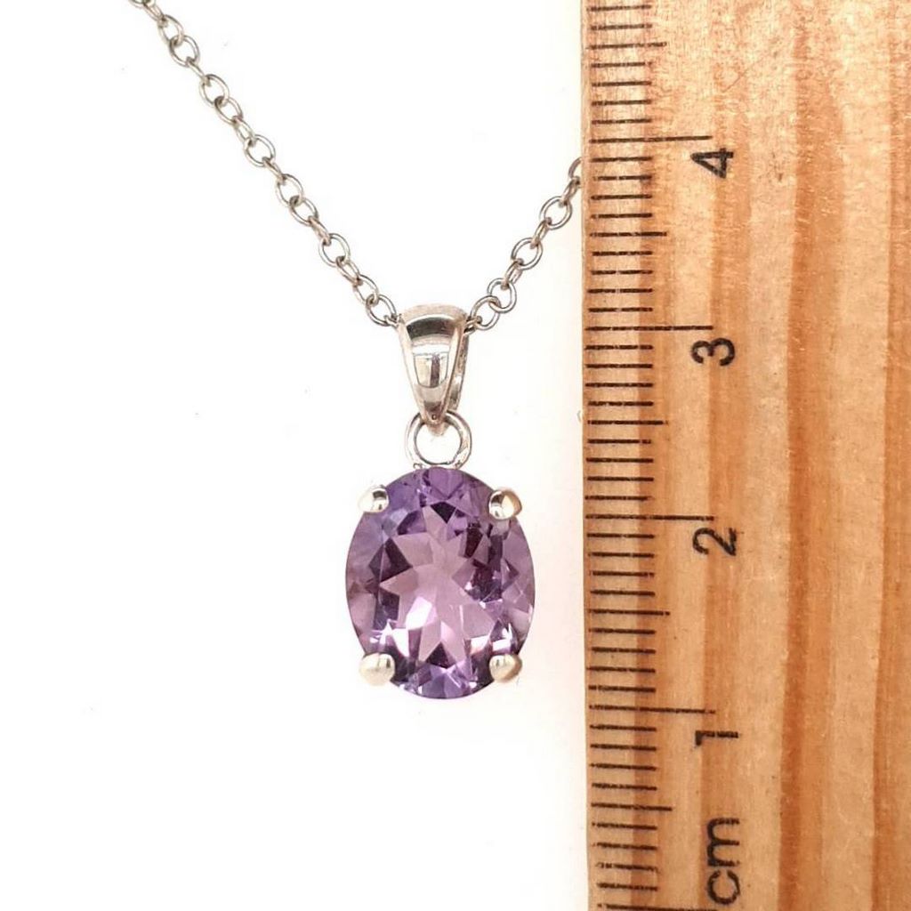 faceted amethyst pendant