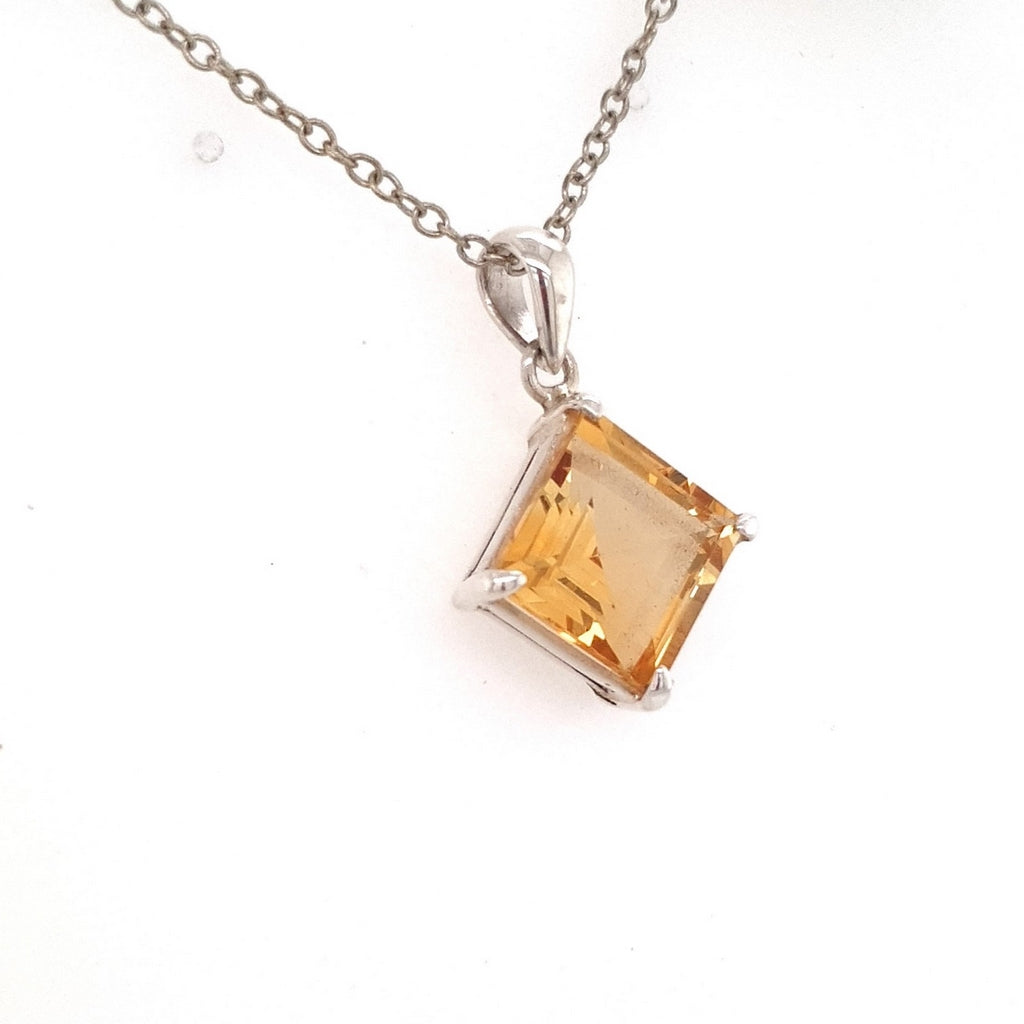 citrine crystal pendant