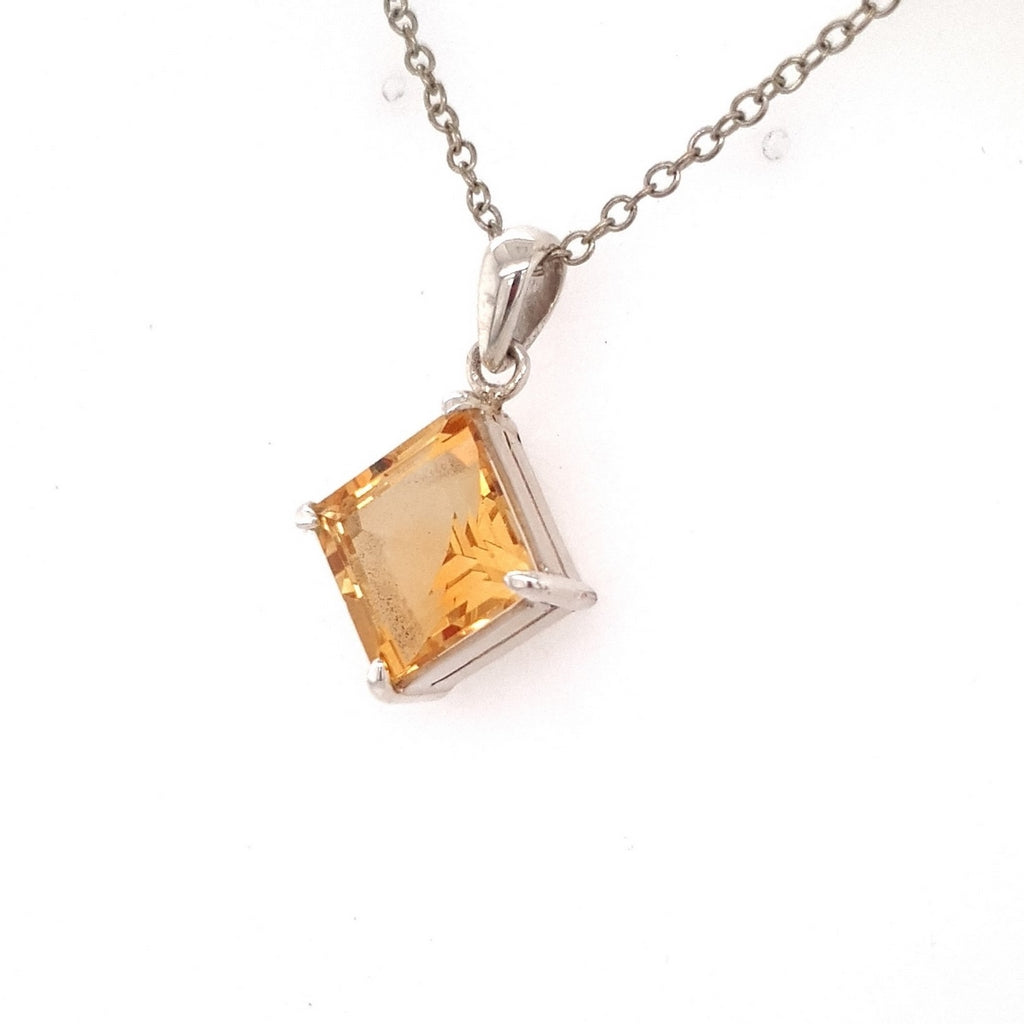 citrine crystal pendant