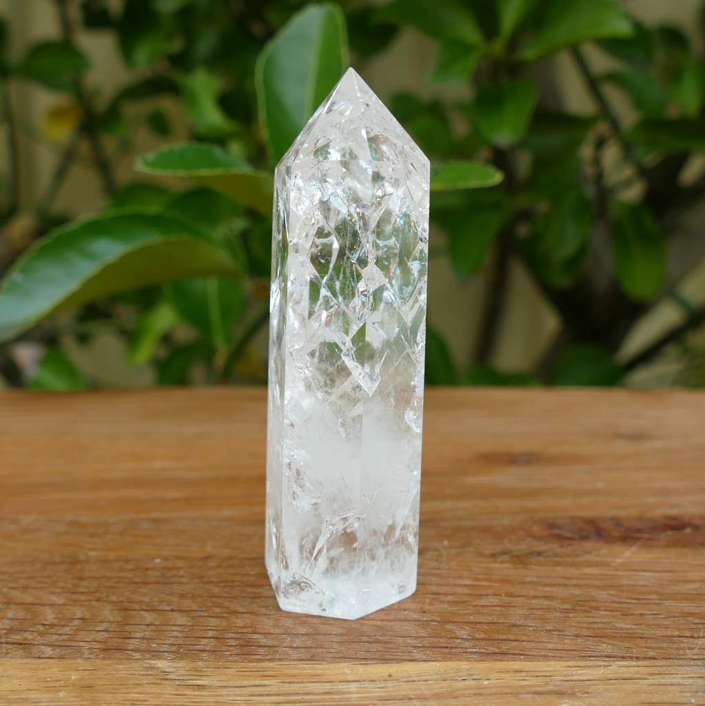 fire and ice quartz point