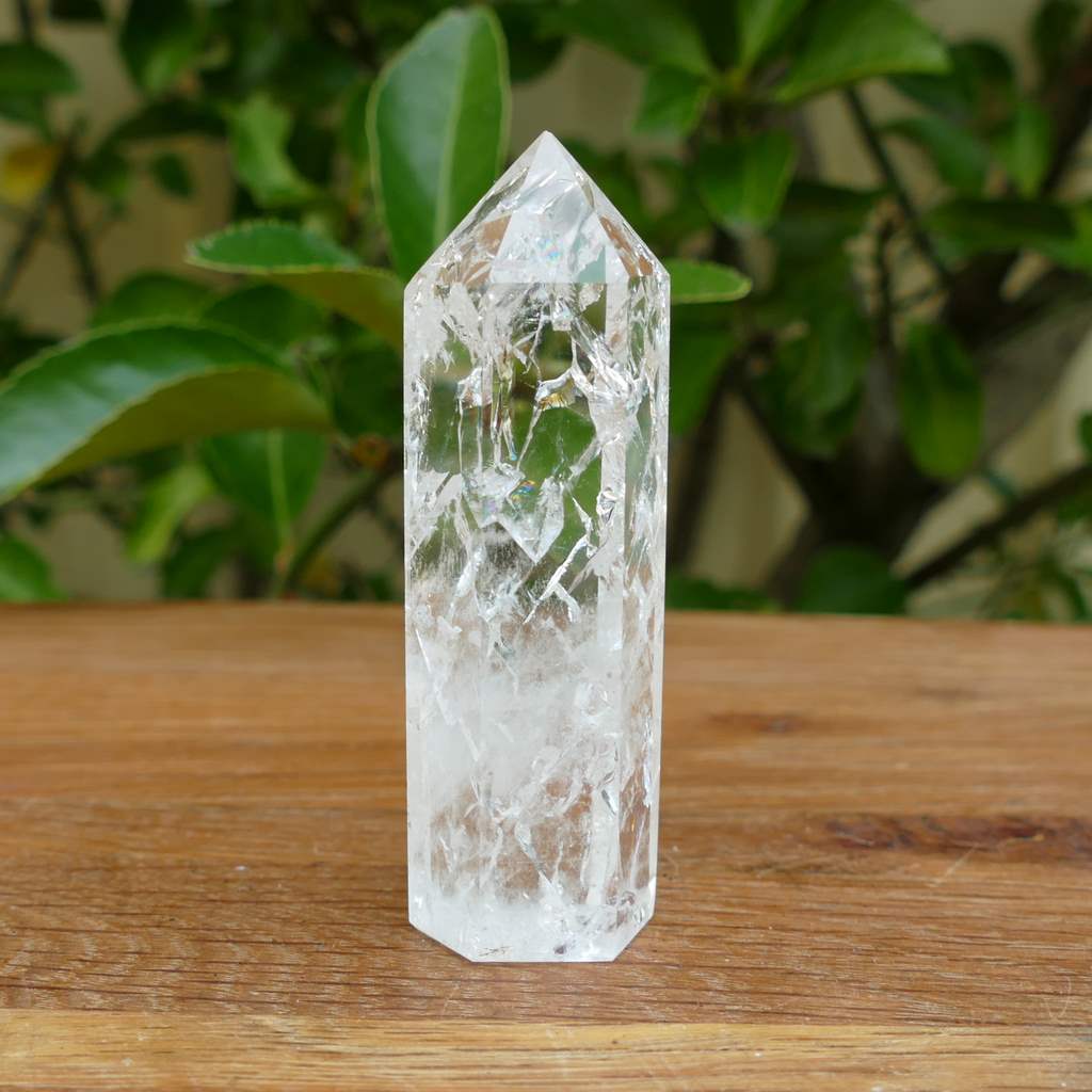 fire and ice quartz point