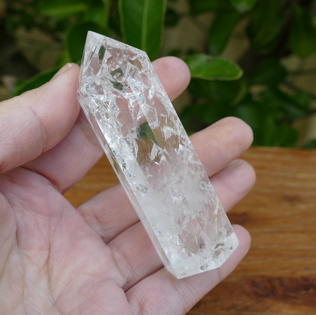 fire and ice quartz point