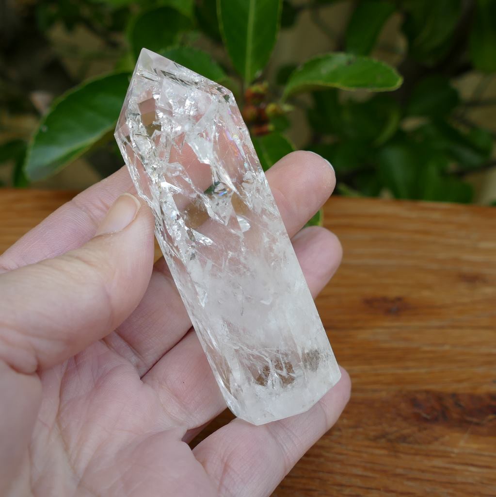 fire and ice quartz point