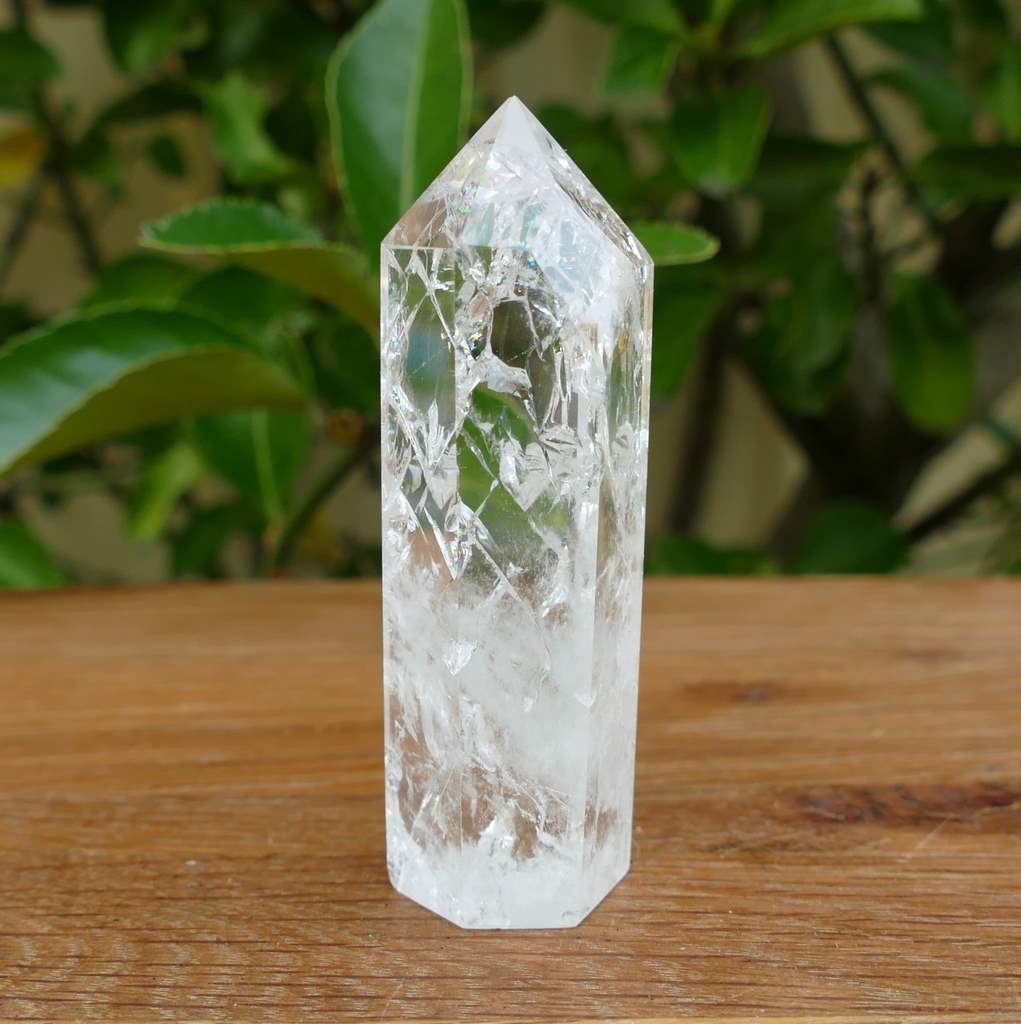 fire and ice quartz point