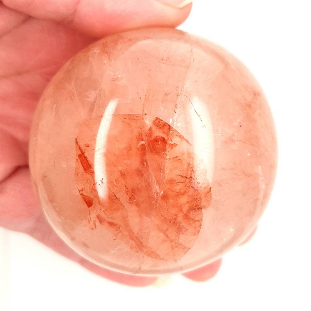 fire quartz crystal sphere