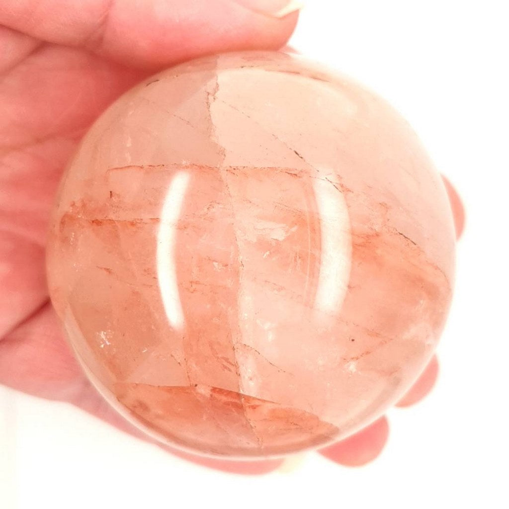 fire quartz crystal sphere