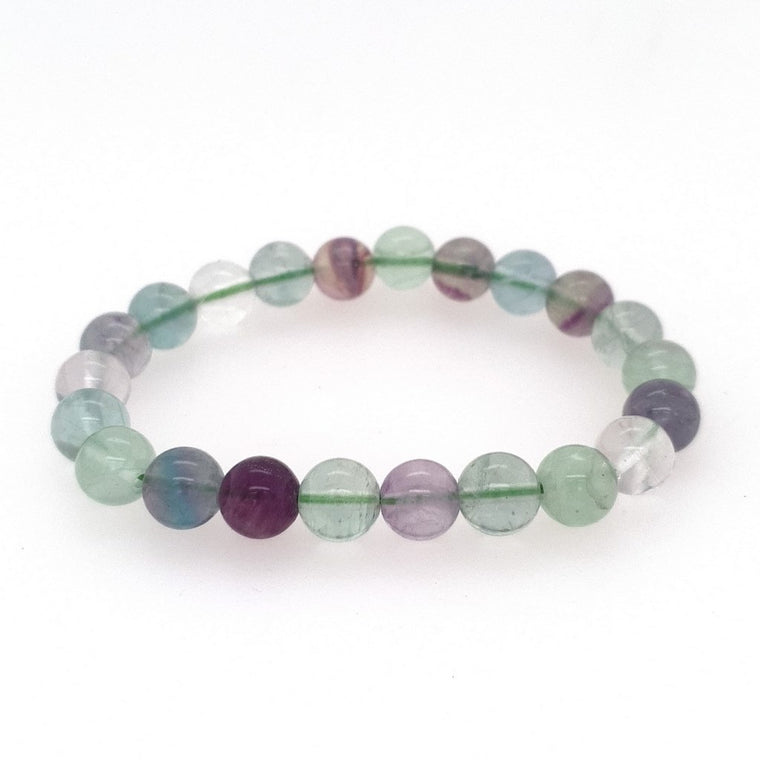 fluorite bead bracelet