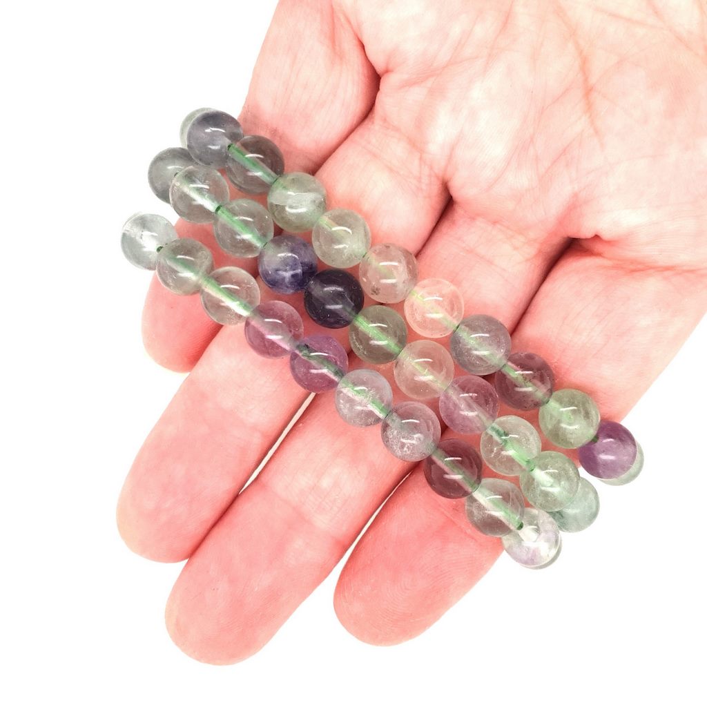 fluorite bead bracelet