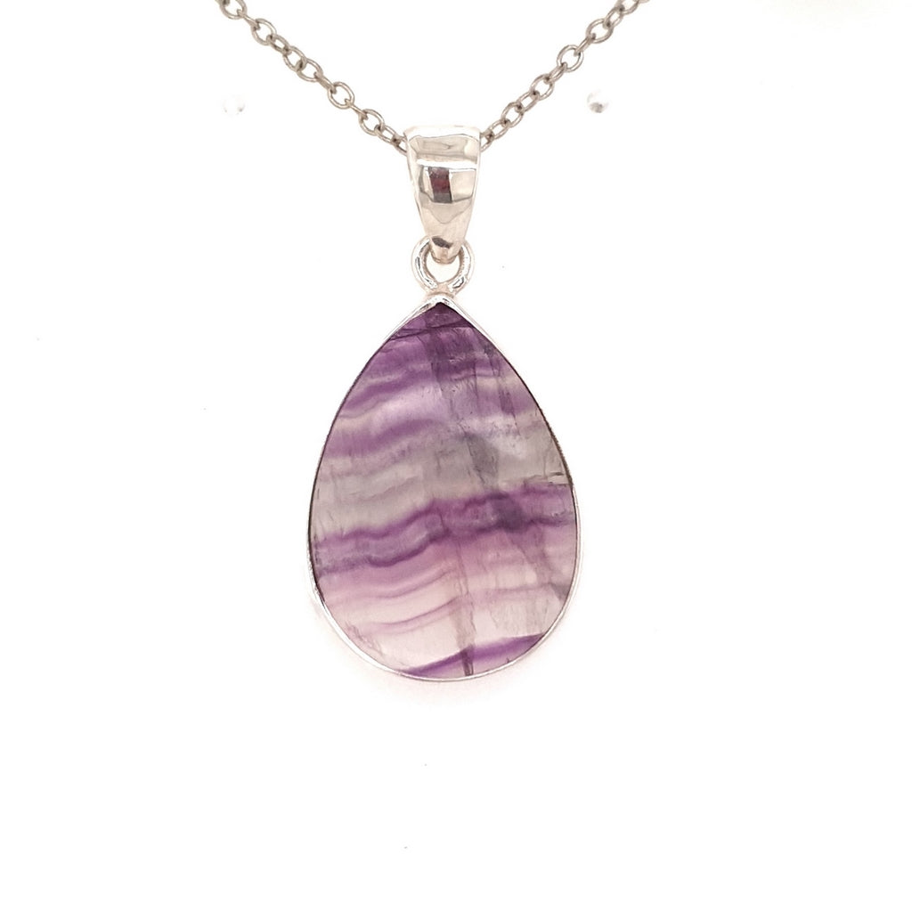 fluorite crystal pendant