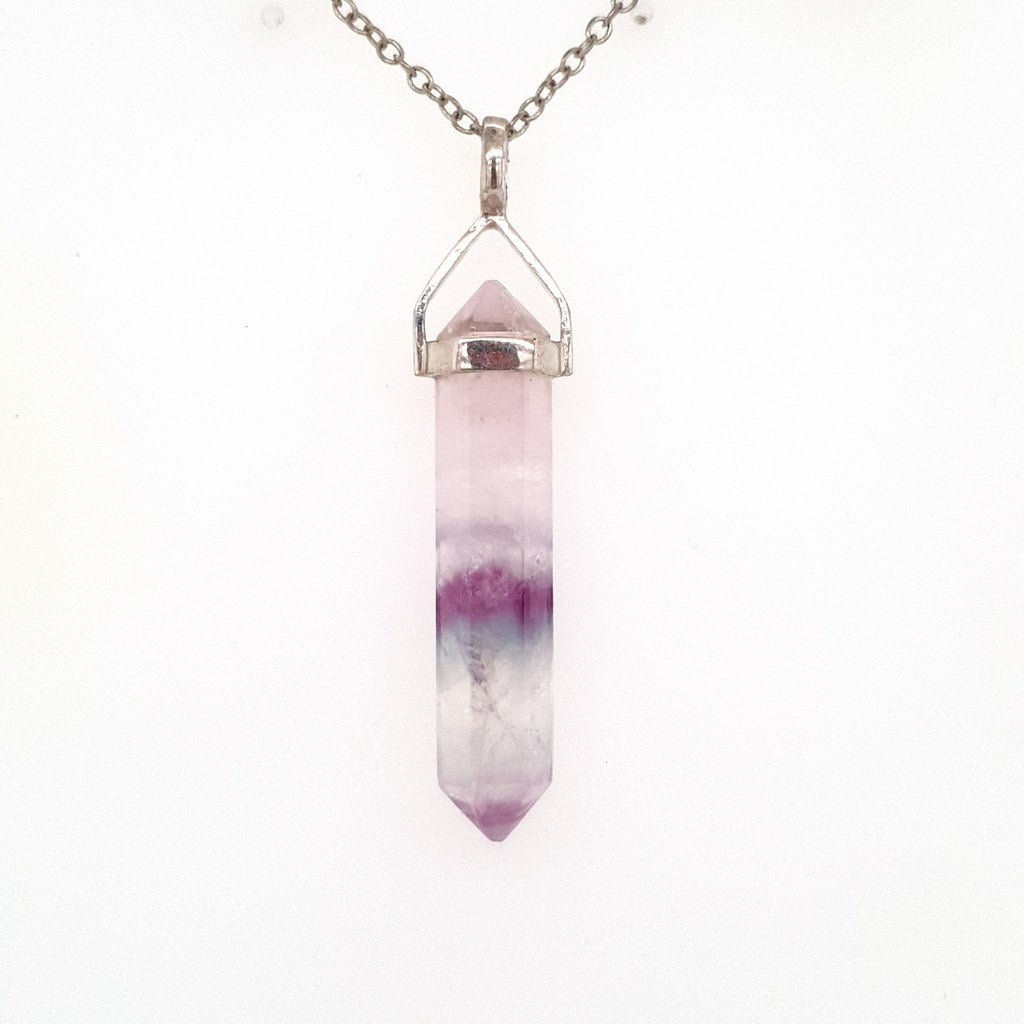 fluorite crystal pendant