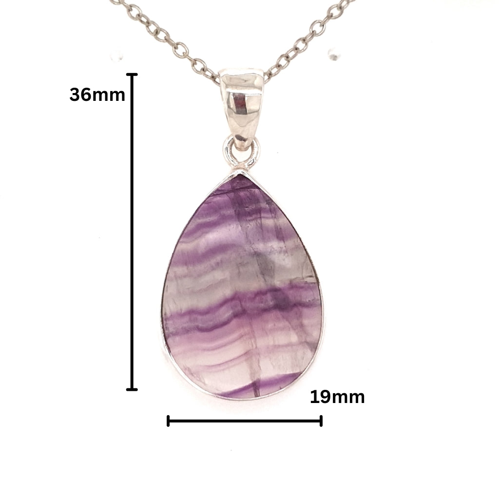 fluorite crystal pendant